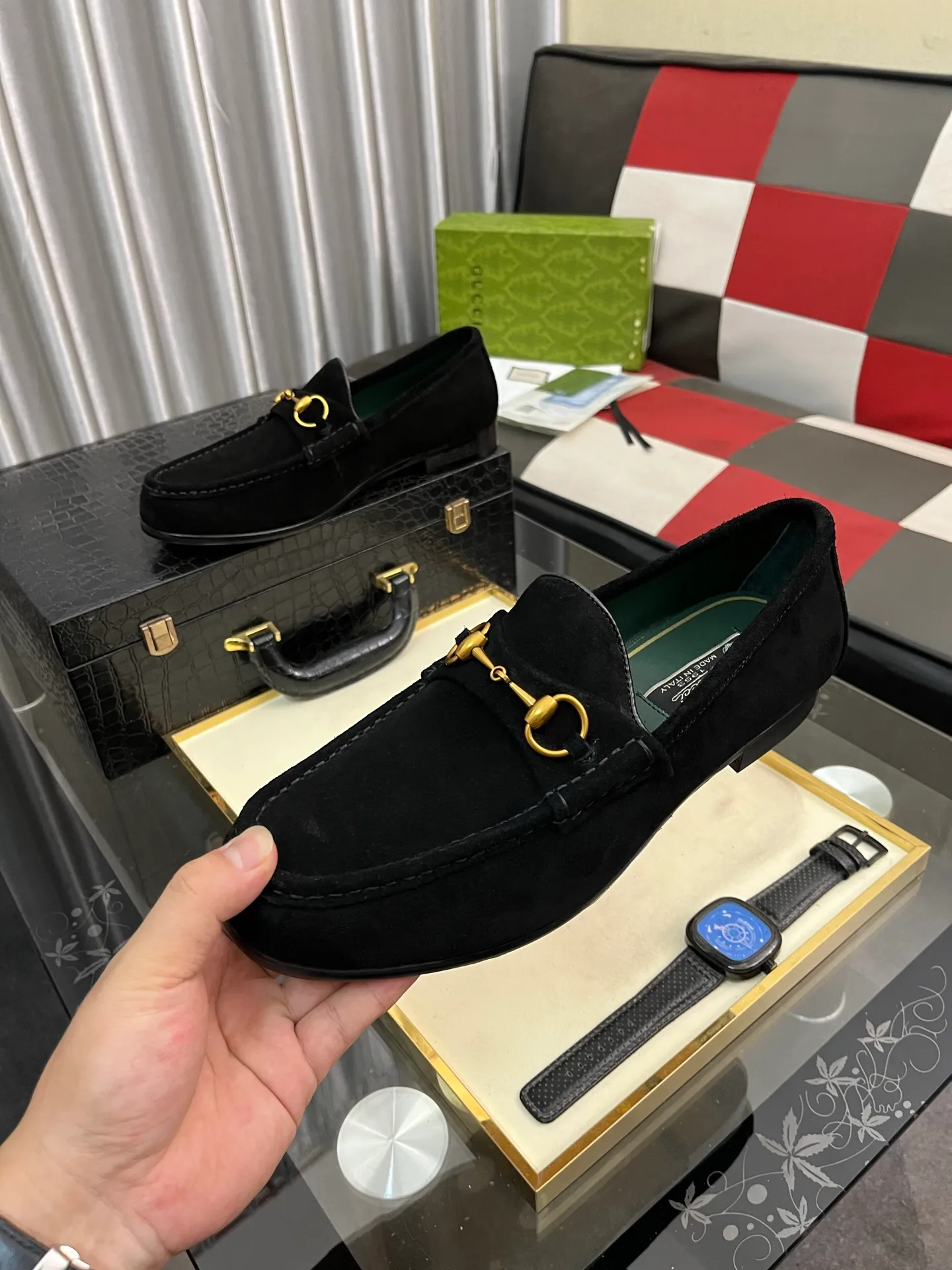 Men's Men's Shoes 💰540⌚️⌚️【GUCCI】The most popular classic Gucci leather shoes. Synchronized with the official website, the upper is made of Italian first-layer cowhide ➕cowhide lining, with unique brand and unique craftsmanship. Highlighting the hot style of the new year. Stop hesitating, stop wandering, get it now. Digital: 38--444️⃣colors available